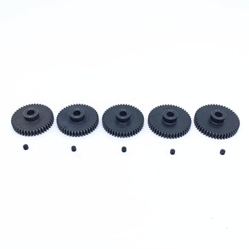 KingVal Replacement 5PCS M1 8mm 43T 44T 45T 46T 47T Steel Pinion Motor Gear Compatible with 1/5 RC Car Brushed Brushless Motor