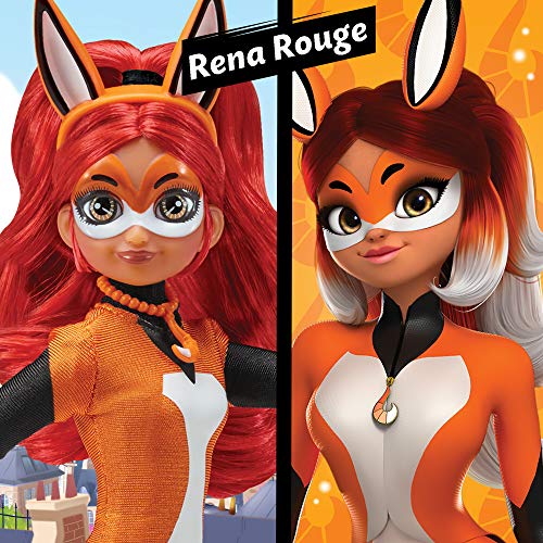 Miraculous Rena Rouge Doll 10.5' Fashion Doll With Accessories And Trixx Kwami By Playmates Toys, Orange