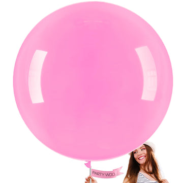 Partywoo Pink Large Balloons, 4 Pcs 36 Inch Balloons, Persian Pink Big Balloons, Hot Pink Giant Balloons, Jumbo Balloons For Birthday Decorations, Party Decorations, Wedding Decorations, Pink-Y11