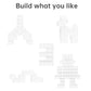 Webrick Classic Building Bricks 100 Pieces 2X4 Transparent, Classic Brick Block Parts And Pieces 3001, Compatible With Lego, Age