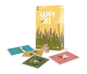 Happy Bee Card Game - Strategic Pollen Harvesting For Victory! Educational Game, Fun Family Game For Kids & Adults, Ages 8+, 3-6 Players, 15 Minute Playtime, Made By Helvetiq