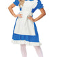 Alice In Wonderland Costume Women Cosplay Elastic Waist White Apron French Maid Dress Xl
