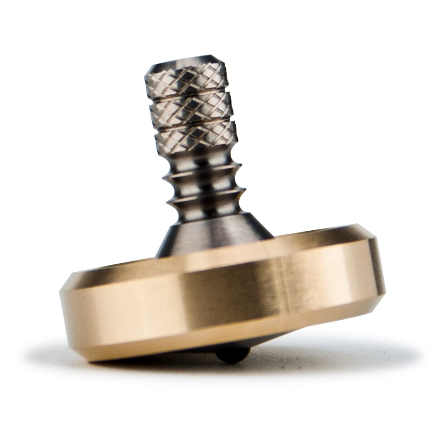 DjuiinoStar enhanced Spinning Top  Brass Collar with Titanium Stem  8-10 Minutes  High Precision EDC Desktop Toy DST-814R