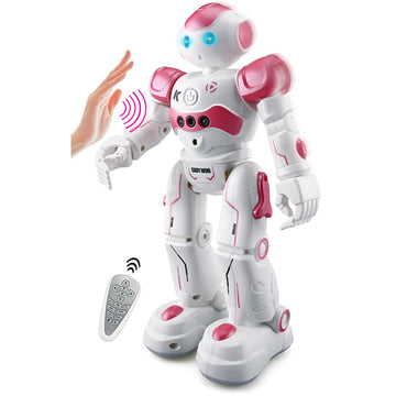 PowerTRC RC Robot Toys for Kids, Remote Control Smart Robot, Programmable, Gesture Sensing Toy with Light & Sound Birthday Gift 