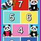 Panda Hopscotch Mat for Kids, Hopscotch Game and Jumping Mat, Indoor and Outdoor Play Equipment, Physical Activity Toy for Kids 