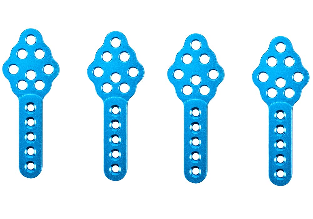 Fpvdrone Cnc Metal Rc Car Shock Absorber Mount Adjust Height Angle Stand For Axial Scx10 90046 D90 D110 Rc Crawler Car (Blue)