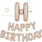 Toniful Light Brown Happy Birthday Balloons Banner, 16 Inch Light Brown Mylar Foil Letters Birthday Sign For Girls Boys Kids & A