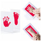 Kachkit 2 Pcs Baby Handprint And Footprint Kit, 2 Baby Inkless Print Pads, 4 Imprint Cards 100% Nontoxic & Mess Free Safe For N