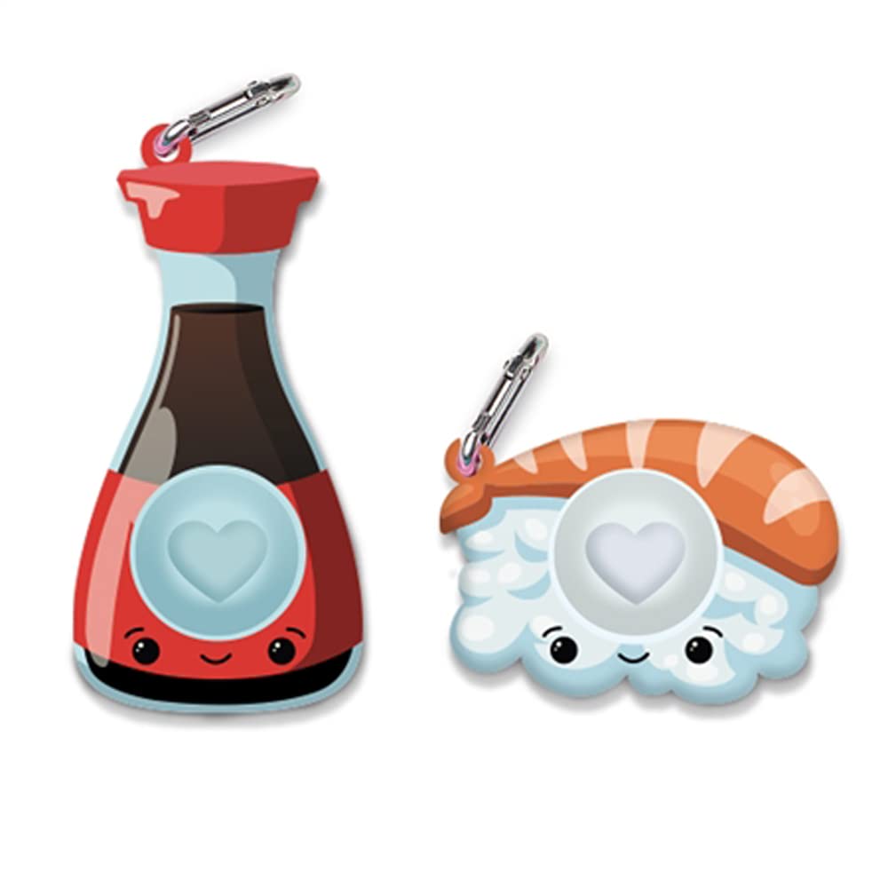 Top Trenz Omg Pop Fidgety Bubble Fidget Toy Stress Relief Anxiety Boredom Keychain - Bff Sushi, Multicolor