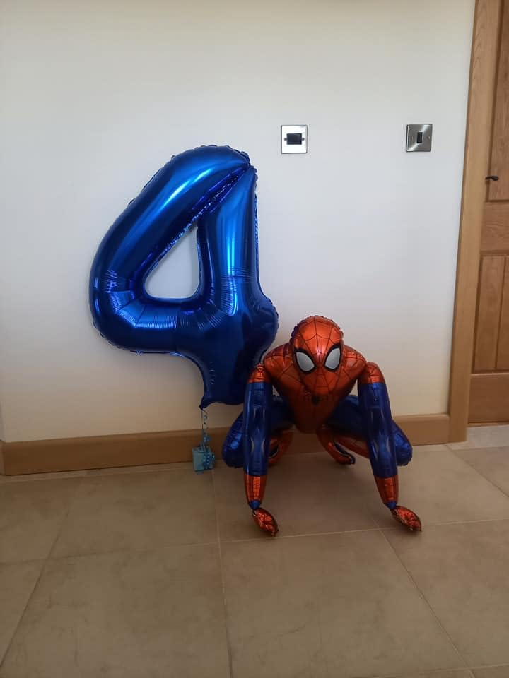 Metallic Blue Number 4 Balloon 40 Inch, 4 Balloon Number, 4Th Birthday Decorations, Navy Blue Party Supplies For Boys Girls