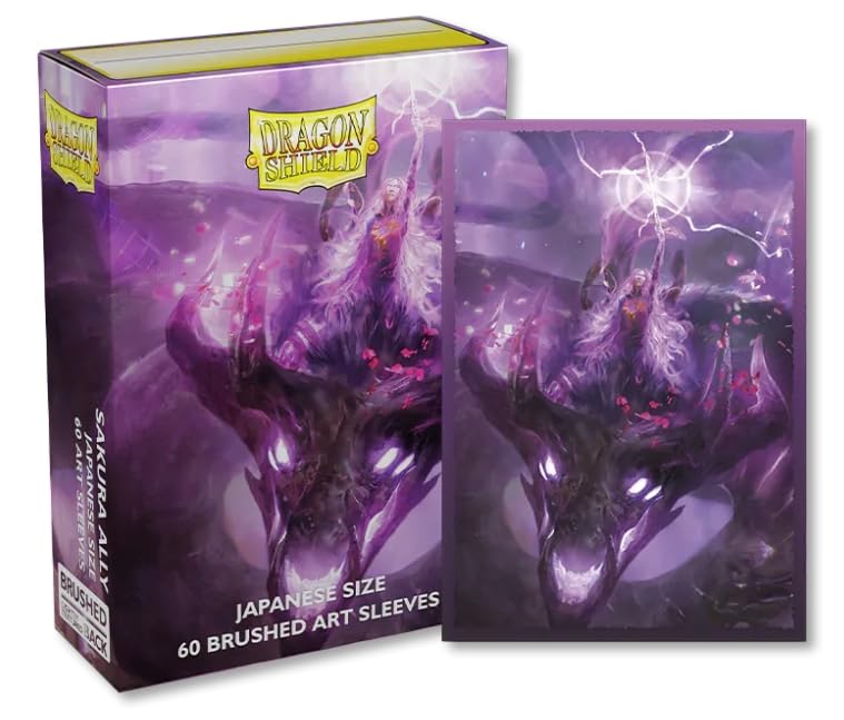 Dragon Shield Sleeves – Dragon Shield Limited Edition Brushed Art Japanese: Sakura Ally 60 Ct - Compatible With Yu-Gi-Oh! & Cardfight Vanguard Mtg Tcg Ocg & Hockey Cards