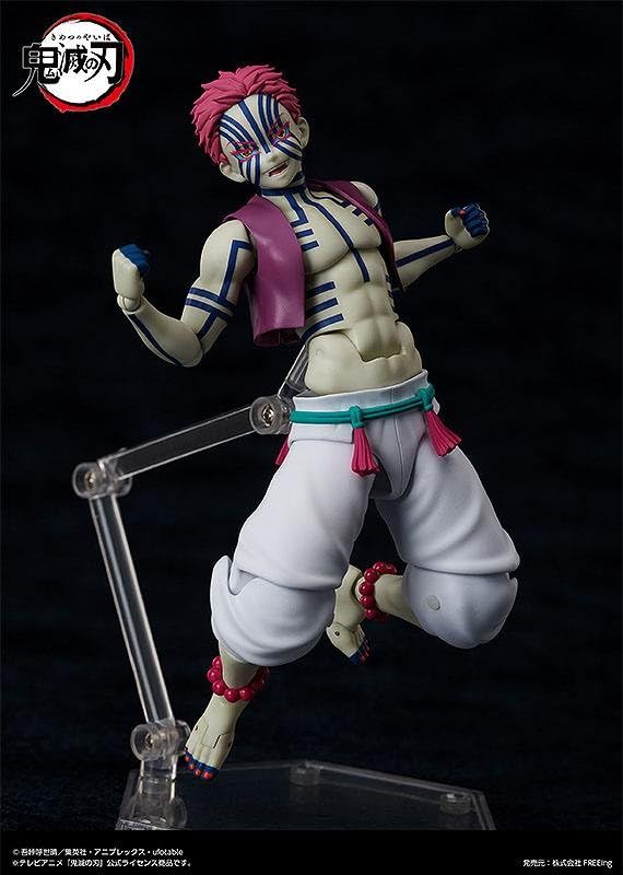 Freeing Demon Slayer: Kimetsu No Yaiba: Akaza Figma Action Figure, Multicolor