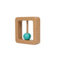 Woodbeetoys Wooden Square Rattle For Unisex Kids, Multi Color