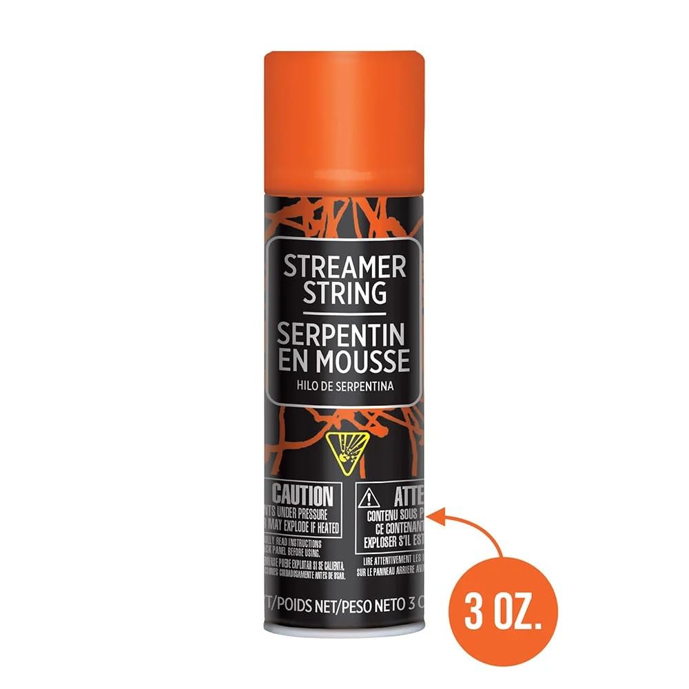 Fun Vibrant Orange Streamer String - 3 Oz. (1 Count) - Perfect For Indoor & Outdoor Events