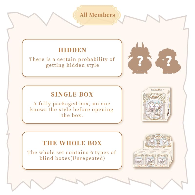 LUCKY EMMA Studio Emma Secret Forest Coffee Shop Series Blind Bag 8PCS Random Collection Mystery Toys Cute Blind Box Figures for Birthday Gifts