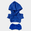 Niannyyhouse 10Cm Plush Doll Clothes Elastic Solid Sportswear Suits Hoodie Pants Soft Stuffed Plush Toy Dress Up Accessories (Bl