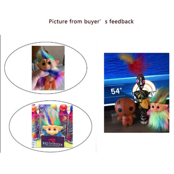 Yintlilocn-11Pack Vintage Troll Dolls,Lucky Dolls Chromatic Adorable For Collections, School Project,Arts And Crafts,Party Favors