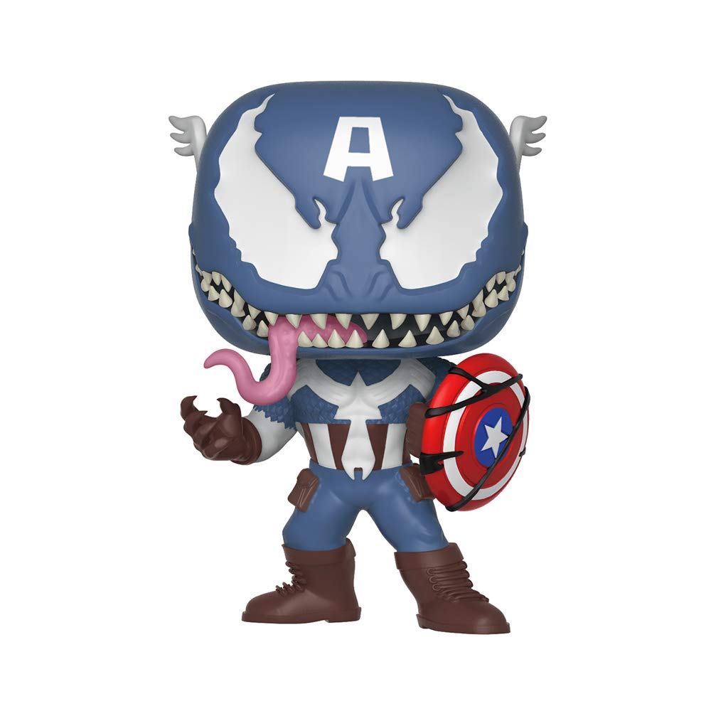 Funko POP! Marvel Venom Captain America Vinyl Figure - Multicolor, One Size, Model 32686 - Collectible Gift for Kids & Adults