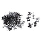 60 Pcs/Lot Sliver Black Warriors Medieval Soldiers Military Figures Toy Archaic Soldiers Middle Ages Knights
