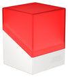 Ultimate Guard Boulder Synergy 100+, Deck Case For 100 Double-Sleeved Tcg Cards, Red/White, Secure & Durable Storage For Trading Card Games