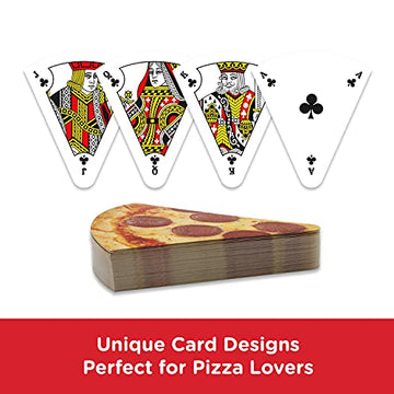Gamago Pizza Playing Cards - Pizza Shaped Deck Of Cards To Play Your Favorite Card Games