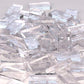 Bulk Dominoes Plastic Bulk 100pcs - Building and Stacking and Chain Reaction Toppling STEAM Toy Blocks for Kids (Clear)
