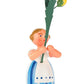 Alexander Taron 013-2002 Dregeno Easter Figurine-Blue Flower Girl-4.5 H W x 1.25 D, White