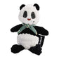 LES DÉGLINGOS Panda Plush Toy - Simply Rototos, One Size, Black & White, Polyester, Model 32128
