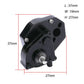 Rzxylrc Aluminum Alloy Transmission Case Gearbox Complete For 1/24 Axial Scx24 Rc Crawler Upgrades (Black)