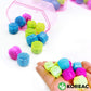 KOREAC Gonggi Konggi Korean Jack Stone Game - 12 Pieces + Case, Metal, 1.7"x2.9", Pink/Blue/Green, Made in Korea