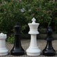 Megachess Large Premium Chess Set With 16 Inch Tall King Black And White With Quick Fold Nylon Mat