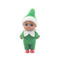 WULEEUPER Dark Skin Baby Elf Doll | Christmas Miniature Elf Decoration | Newborn Gift | Baby Grow Elf Dolls with Feet and Shoes (Green)