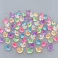 100pcs Luminous Mini Ducks,15 mm Dollhouse D  cor Resin Ducks Glow in The Dark for Aquarium Decor Micro Fairy Garden Landscape H