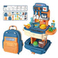 Exegi Enterprise School Bag Packing Pretend Play Set Toy for Kids (Chef Kitchen) (Blue)