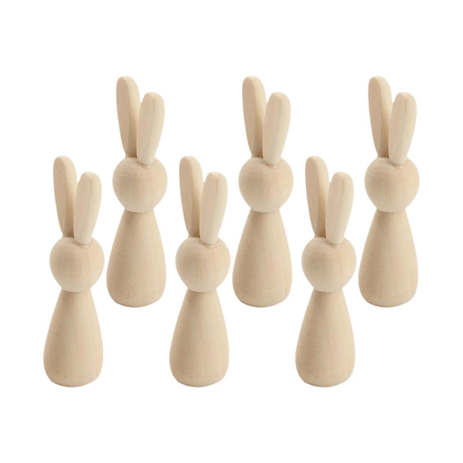 Bnf 6 Pieces Wooden Peg Dolls For Diy Painting Handcrafted Projects Craft Making | Crafts | MultiPurpose Craft Supplies | Craft