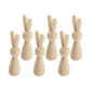 Club Bollywood6 Pieces Wooden Peg Dolls For Diy Painting Handcrafted Projects Craft Making|Crafts|MultiPurpose Craft Supplies|C