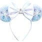 CLGIFT Princess Minnie Ears,Pick your color, Flower Minnie Ears, Floral minnie ears, Purple Sparkle Mouse Ears (Frozen)