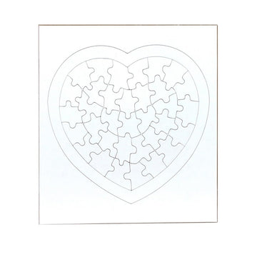 Hygloss Blank Puzzles With Heart Shape - 8.5'' X 9.5'' - 100 Puzzles - Ideal For Valentines - Write, Draw, And Decorate Your Own