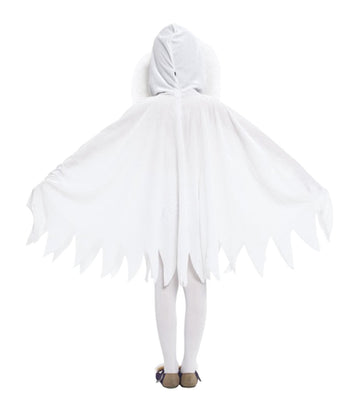 Brcus Kids White Ghost Halloween Cloak Costumes Toddlers Elf Cape Cosplay Role Play 4-6 Years