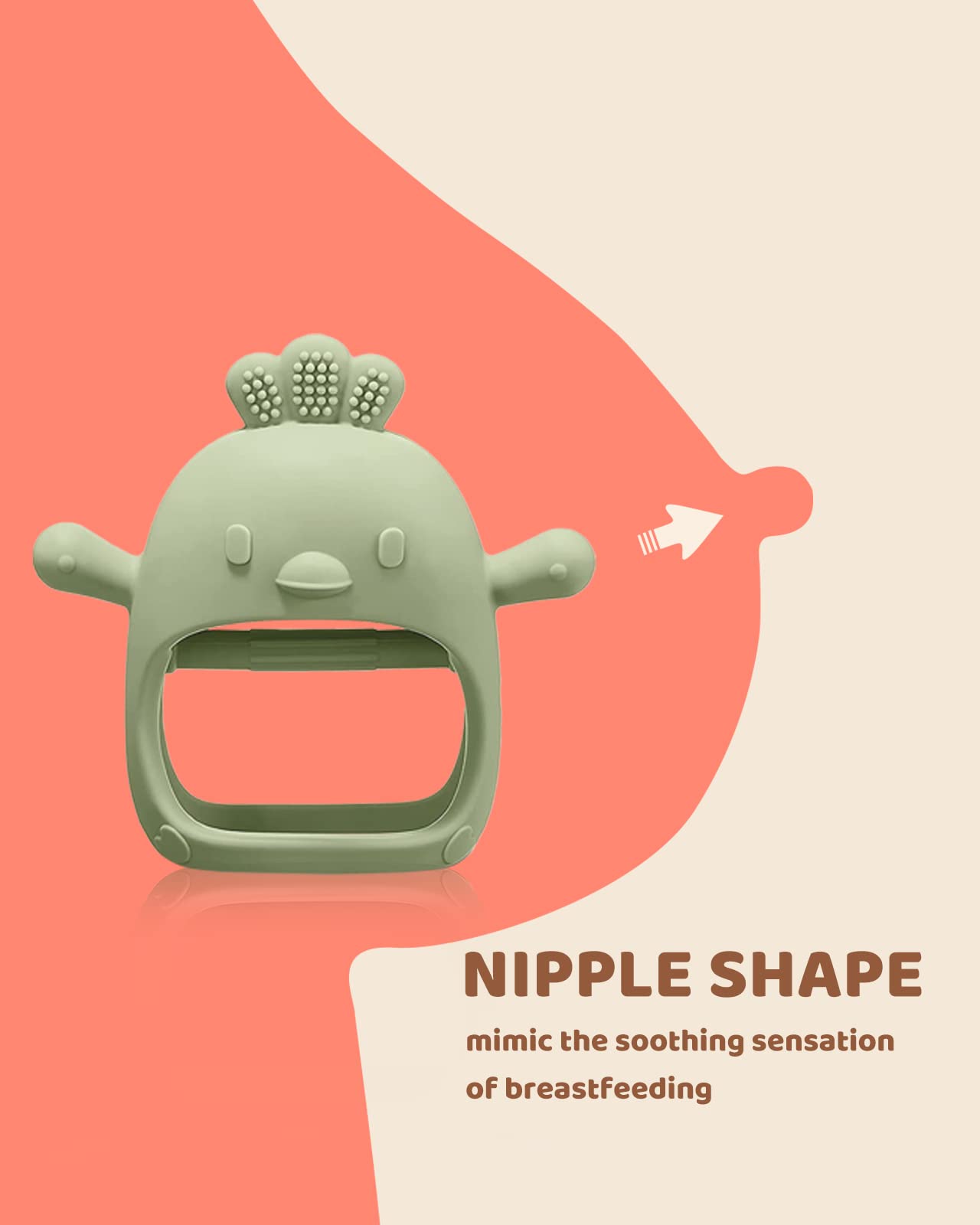 3 Packs Baby Teething Toy Silicone Teething Mitten for Babies Over 3 Months Anti Dropping Wrist Hand Teethers Baby Chew Toys for