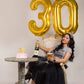30 Balloon Number, Gold Number 30Th Birthday Balloons 40 Inch, 30 Years Old Gold Birthday Decorations For Men Women, 30Th Annive