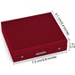 DS.DISTINCTIVE STYLE Aluminum Alloy Dice 5 Pieces 16mm Portable Metal Dices with Case 6 Sided Dice for Party Game (Red Square)