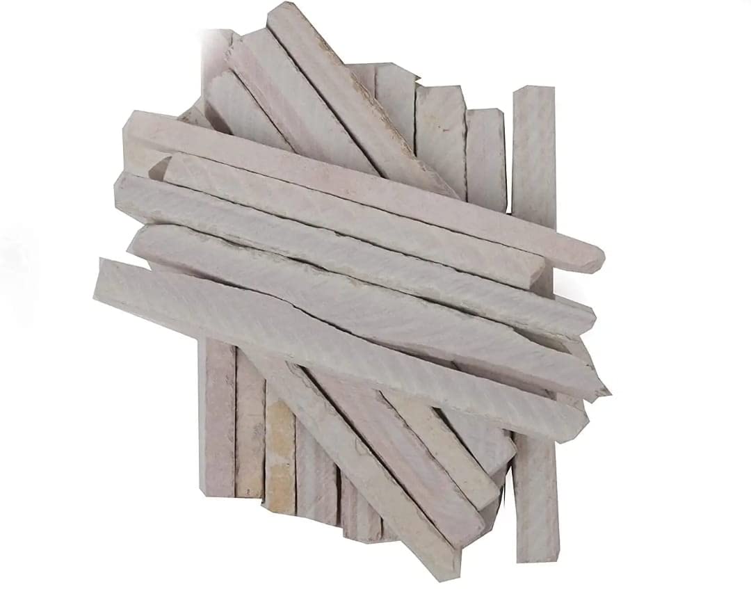 4OUR FAITH PACK OF 90 (600 grms) Indias Best Edible Slate Pencils/Slate Bars White Pencils/Natural Limestone Slate Chalk Pencils