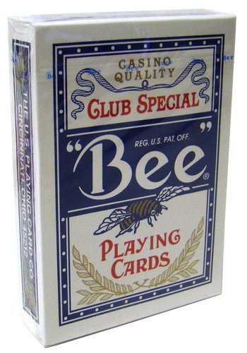 US Playing Card Co. Bee Premium Playing Cards - Poker Sized, Plastic, Blue/Red, Model 4334062017