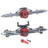 RZXYL 1:10 Rock Crawler Axle, Aluminum Alloy Front and Rear Axle for Axial SCX10 RC Crawler Car (Titanium)