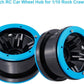 Wonfast 4Pcs Plastic Plating 2.2 Inch Beadlock Wheel Rim Wheel For 1/10 Rc Rock Crawler Car Truck For Tamiya Redcat Axial Trx4 W