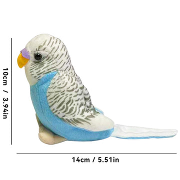 Wqy Groceryshop 1 Pcs Stuffed Parakeet Toy, 5.5 Inches, Budgerigar Plush Toy, Parakeet Soft Toy, Stuffed Bird For Kids, Blue