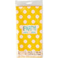 Polka Dot Plastic Tablecloth, 108 x 54, Yellow