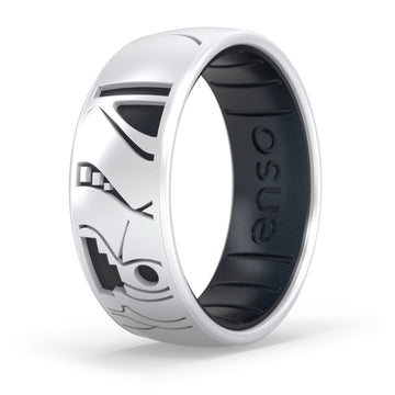 Enso Rings Etched Star Wars Characters - Classic Silicone Ring - Stormtroopers - Size 11