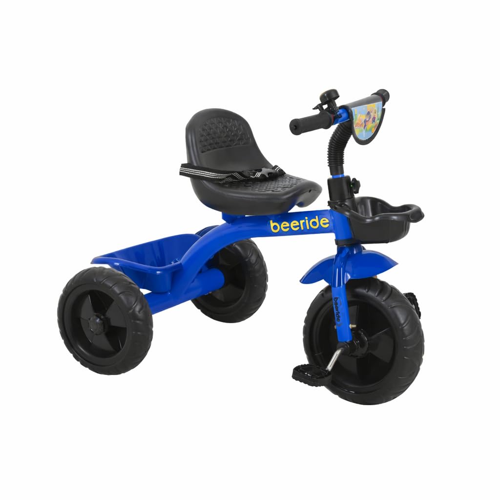 Smart & Safe Kids Tricycle With Eva Wheels, Storage Basket & Seat Belt | Kiddo 3-Wheel Tricycle Cycle For Toddlers Age 3-5 Years